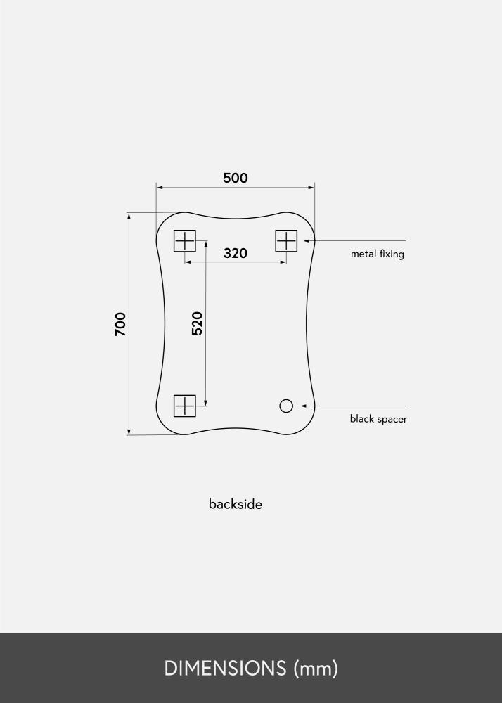 KAILA Zrkadlo Concave 50x70 cm