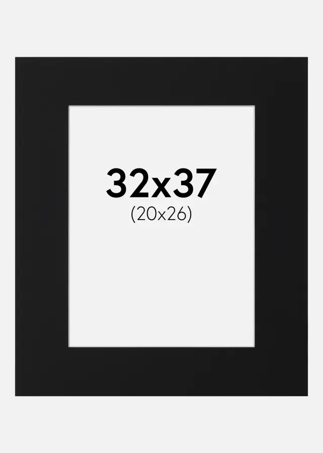 Pasparta Čierny Štandard (Biele Jadro) 32x37 cm (20x26)