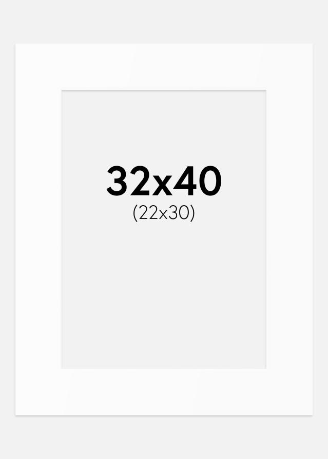 Pasparta Biely Štandard (Biele Jadro) 32x40 cm (22x30)