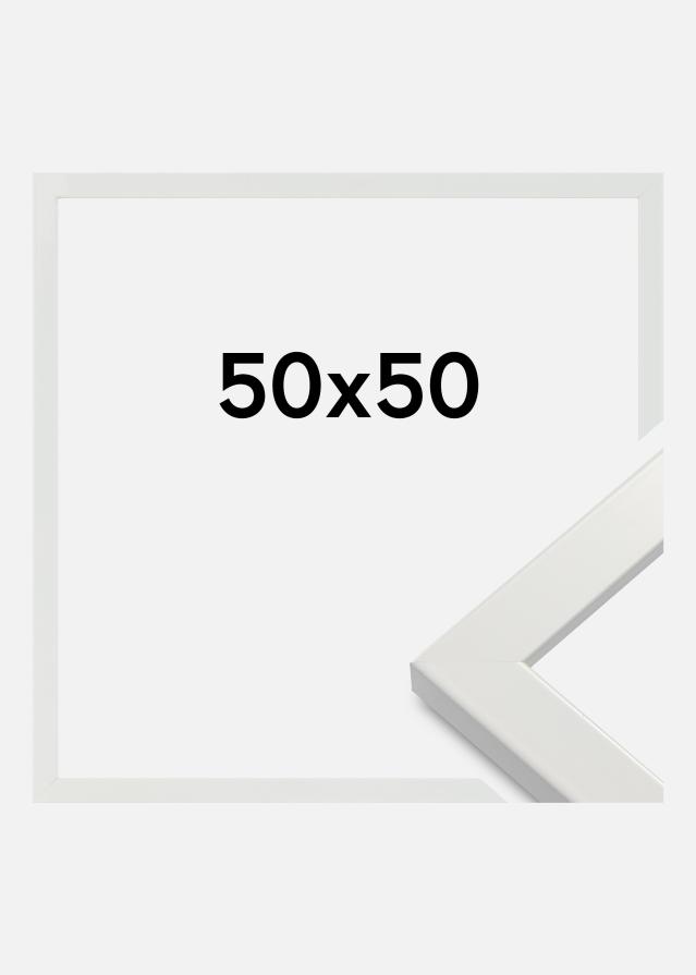 Rám White Wood Glossy Akrylové sklo 50x50 cm