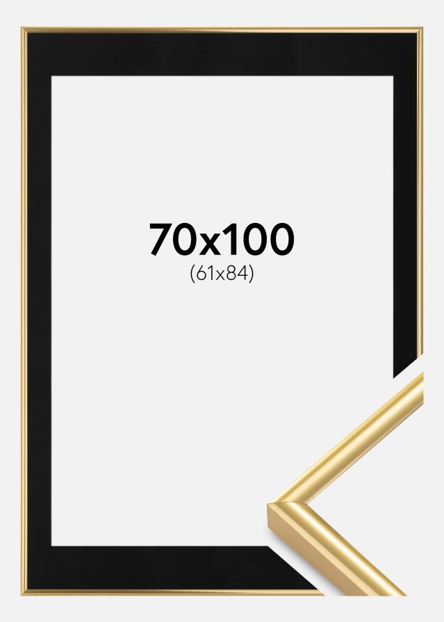Rám Victoria Zlatá 70x100 cm - Pasparta Cierna 62x85 cm