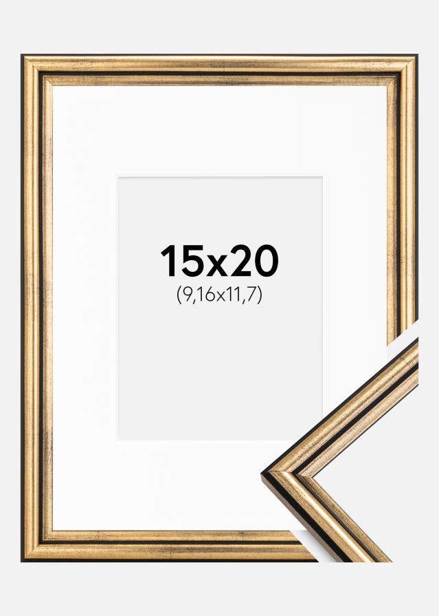 Rám Horndal Zlatá 15x20 cm - Pasparta Biela 4x5 inches