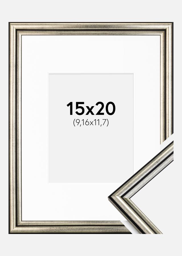 Rám Horndal Strieborná 15x20 cm - Pasparta Biela 4x5 inches