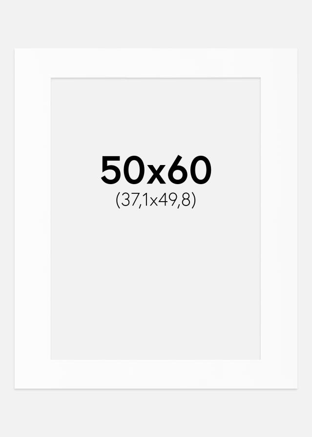 Pasparta Biela Štandardný Biely stred 50x60 cm (37,1x49,8)