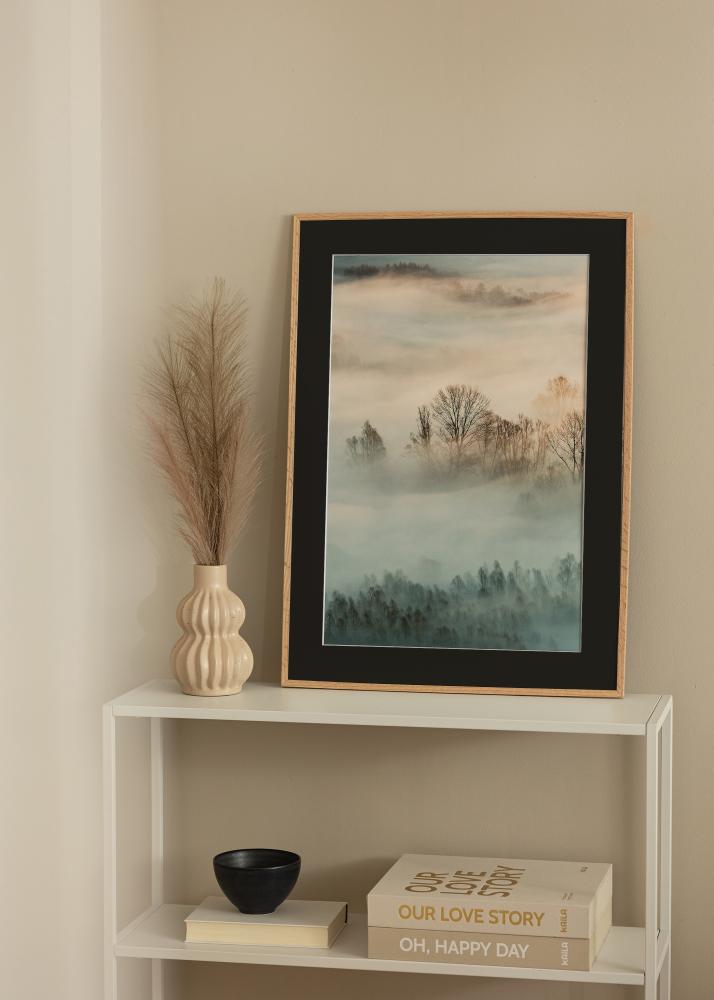 Rám Úzky dub 40x50 cm - Pasparta Cierna 28x35 cm