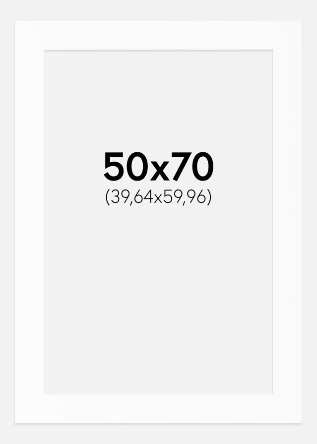 Pasparta Biela Štandardný Biely stred 50x70 cm (39,64x59,96)