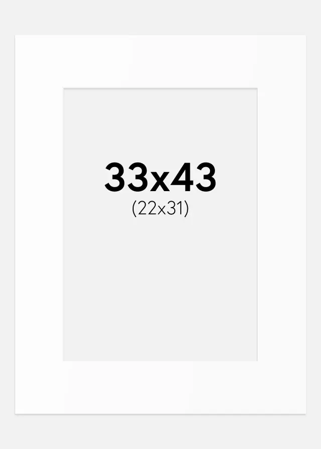 Pasparta Biely Štandard (Biele Jadro) 33x43 cm (22x31)