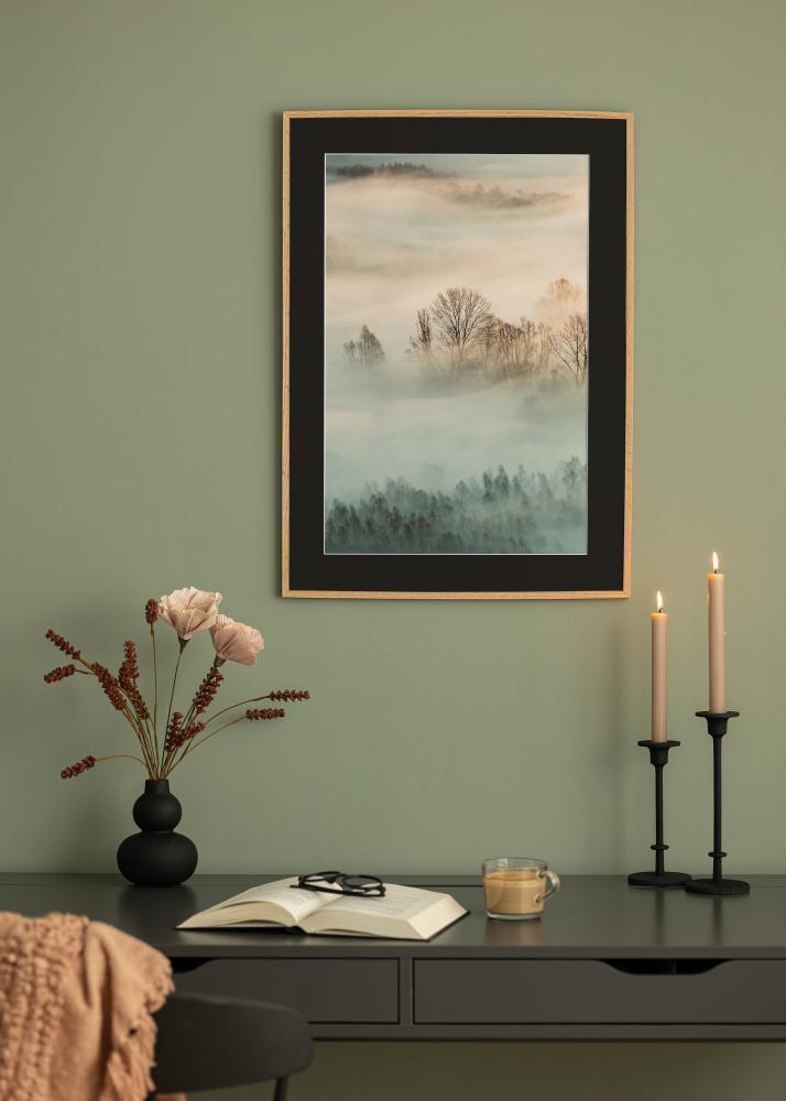 Rám Úzky dub 40x50 cm - Pasparta Cierna 28x35 cm