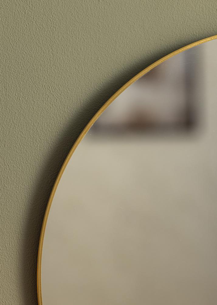 KAILA Round Mirror - Thin Brass 40 cm Ø