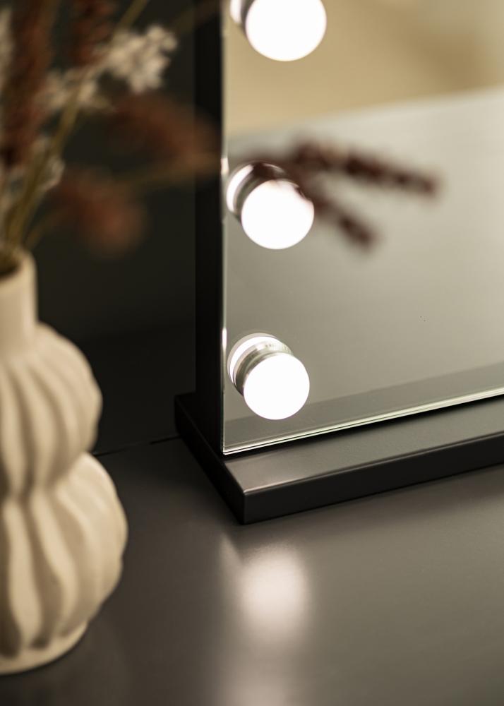 KAILA Kozmetické zrkadlo Hollywood 15 Cierna 58x46 cm