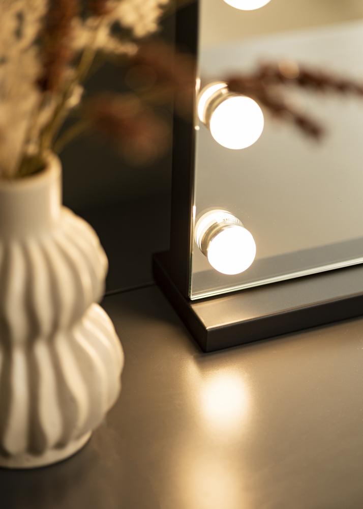 KAILA Kozmetické zrkadlo Hollywood 15 Cierna 58x46 cm