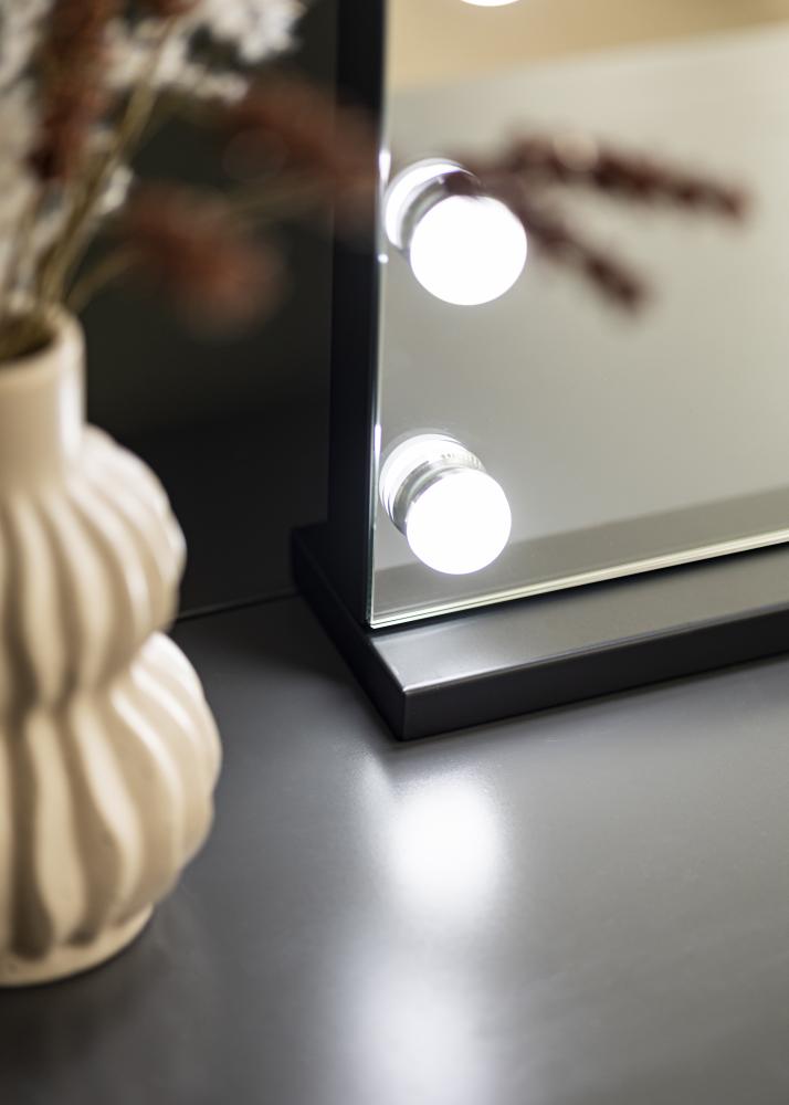 KAILA Kozmetické zrkadlo Hollywood 15 Cierna 58x46 cm