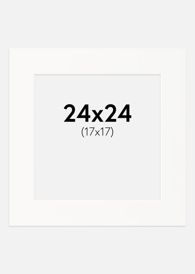 Pasparta Špinavobiela Biely stred 24x24 cm (17x17)