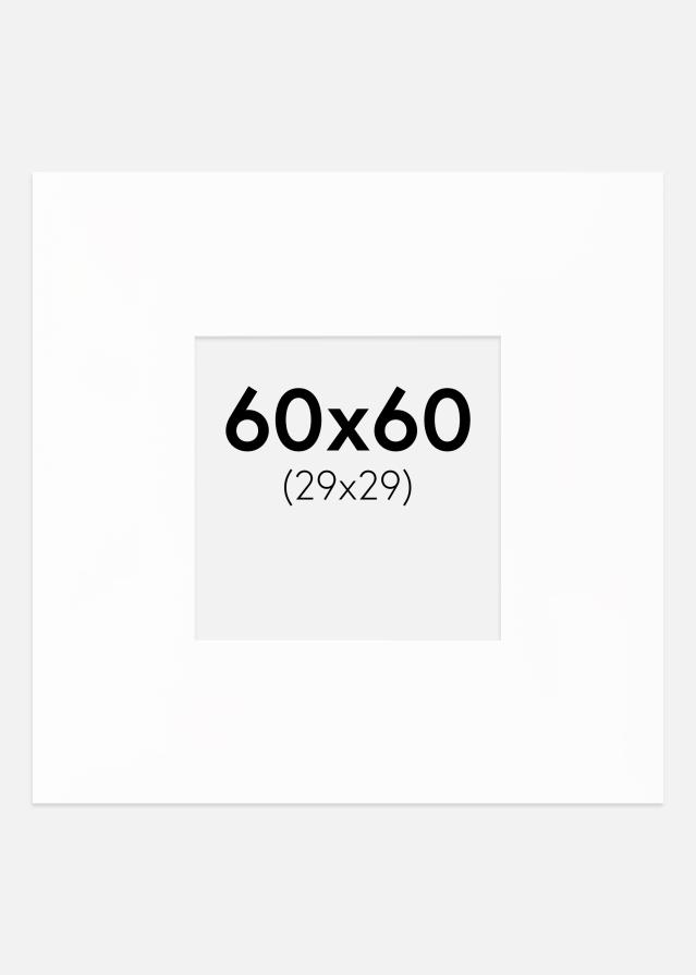 Pasparta XXL Biela Biely stred 60x60 cm (29x29)