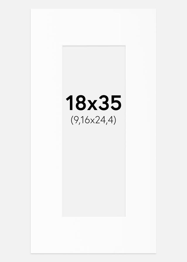 Pasparta Biela Štandardný Biely stred 18x35 cm (9,16x24,4)