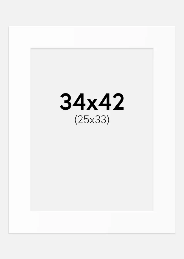Pasparta Biely Štandard (Biele Jadro) 34x42 cm (25x33)