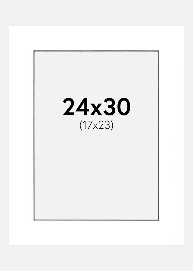 Pasparta Biela Cierny stred 24x30 cm (17x23 cm)