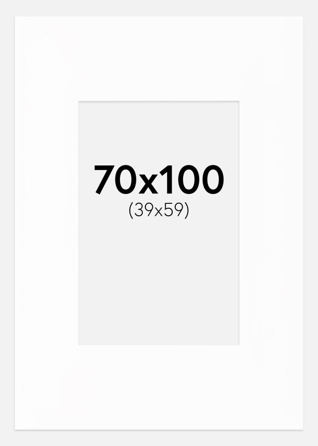 Pasparta XXL Biela Biely stred 70x100 cm (39x59)