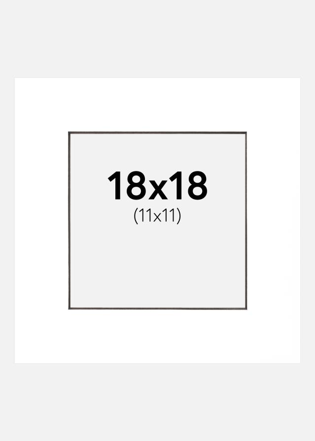 Pasparta Biela Cierny stred 18x18 cm (11x11 cm)