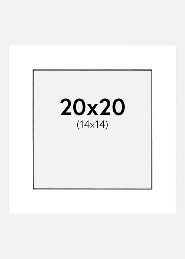 Pasparta Biela Cierny stred 20x20 cm (14x14 cm)