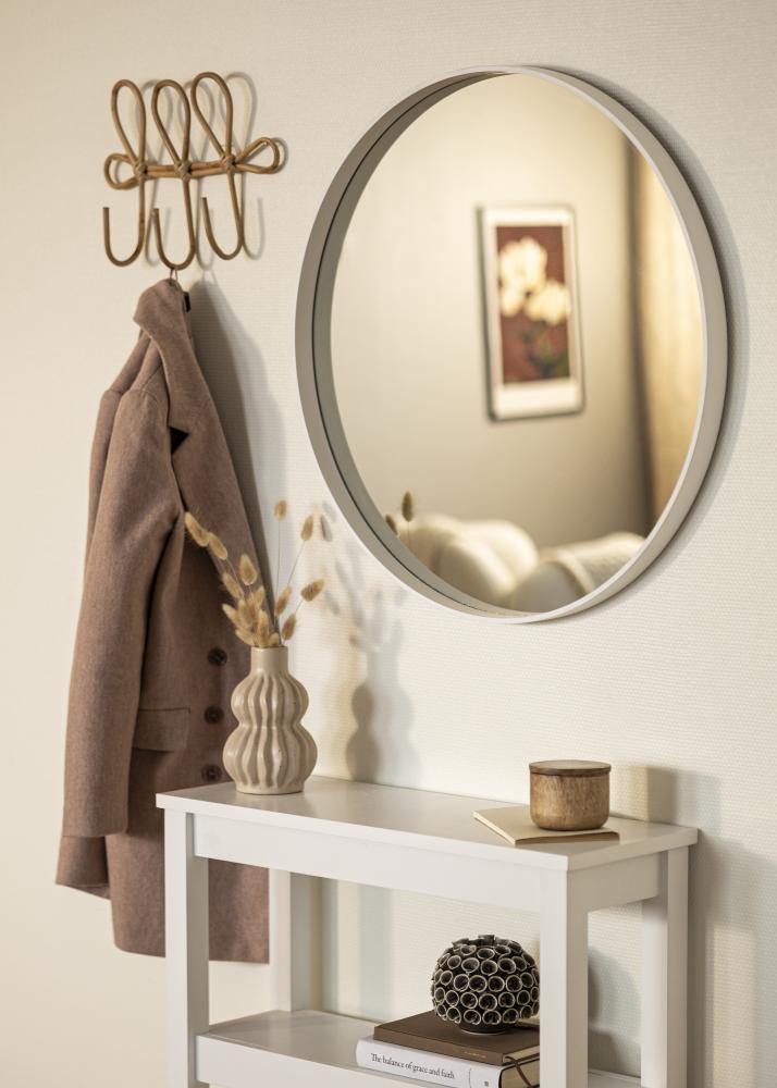 Zrkadlo Reflection Biela 70 cm Ø