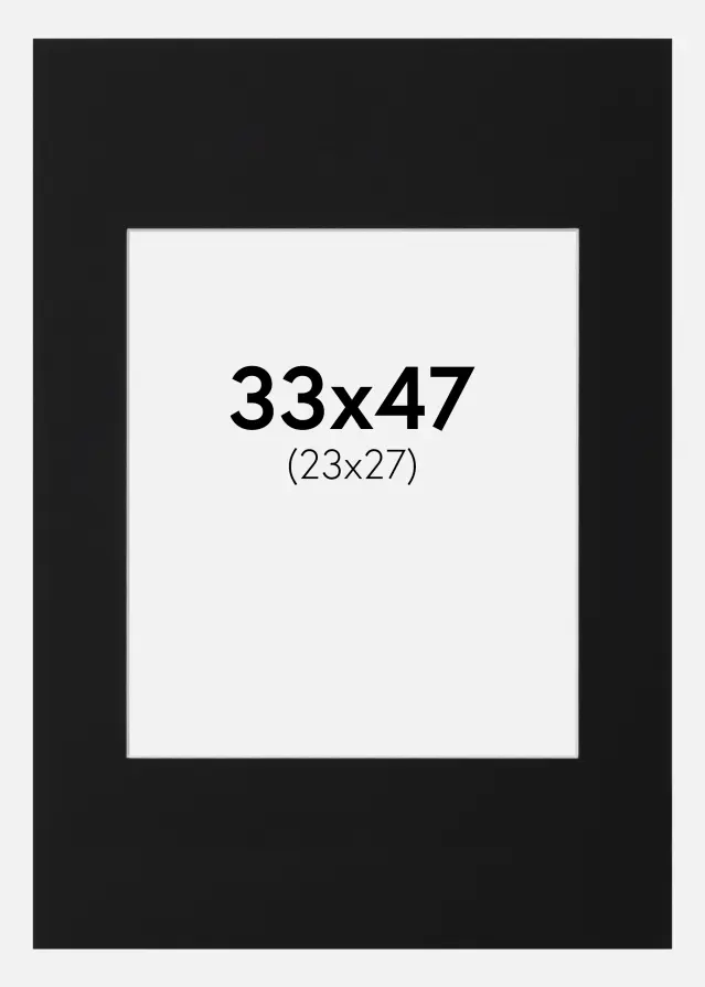 Pasparta Čierny Štandard (Biele Jadro) 33x47 cm (23x27)