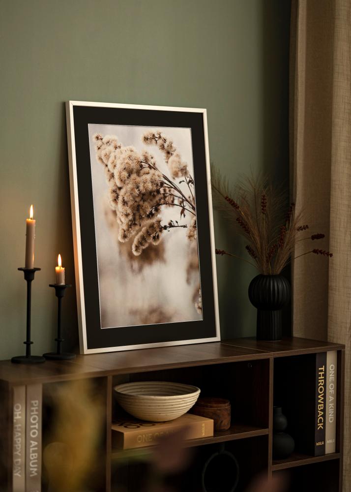 Rám E-Line Biela 30x40 cm - Pasparta Cierna 21x29,7 cm (A4)