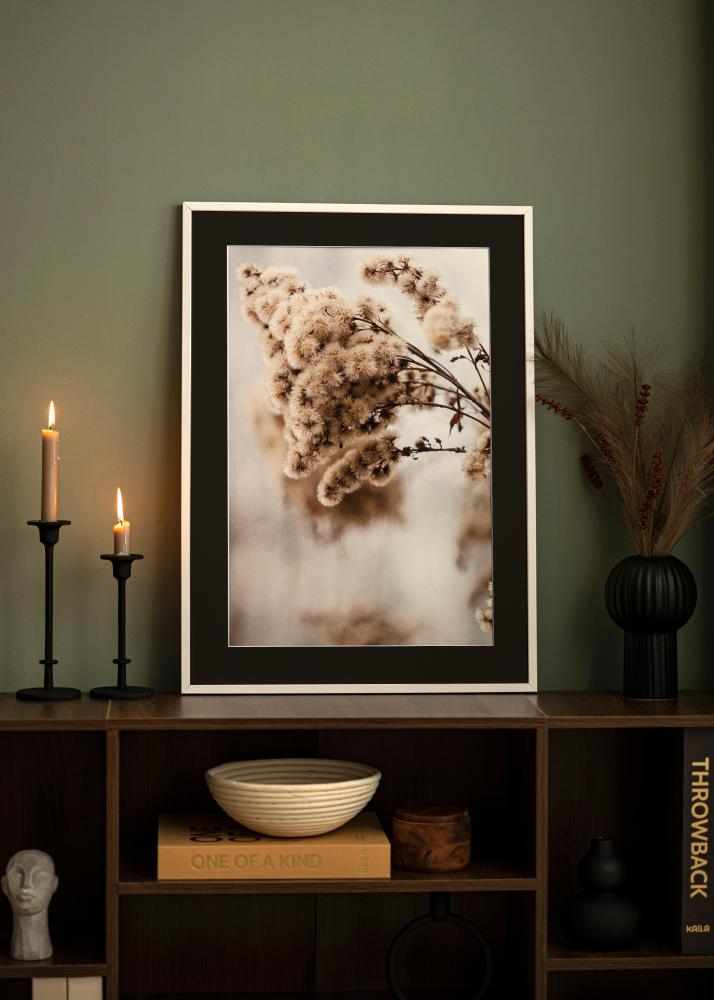 Rám E-Line Biela 30x40 cm - Pasparta Cierna 21x29,7 cm (A4)