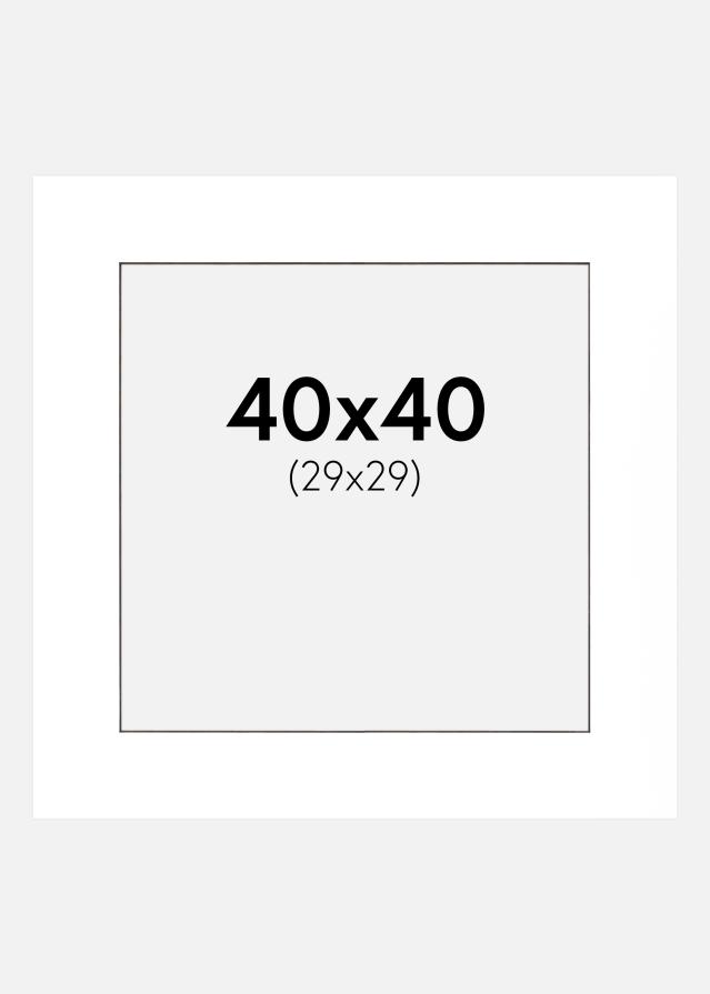 Pasparta Biela Cierny stred 40x40 cm (29x29 cm)