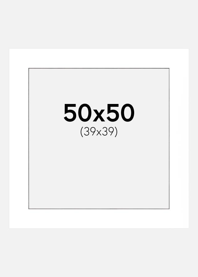 Pasparta Biela Cierny stred 50x50 cm (39x39 cm)