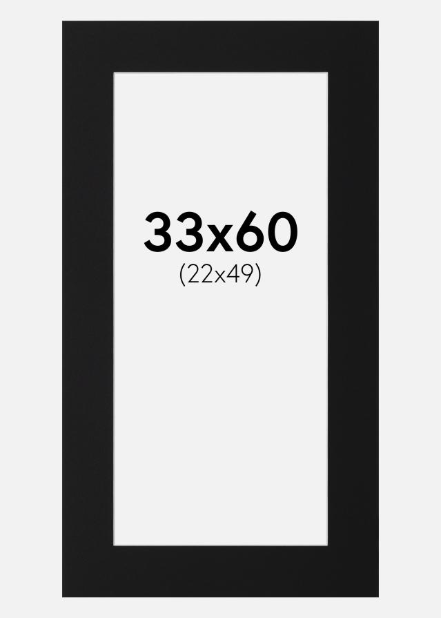 Pasparta Čierny Štandard (Biele Jadro) 33x60 cm (22x49)