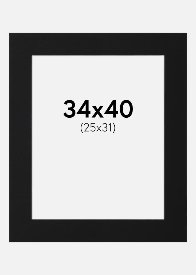 Pasparta Čierny Štandard (Biele Jadro) 34x40 cm (25x31)