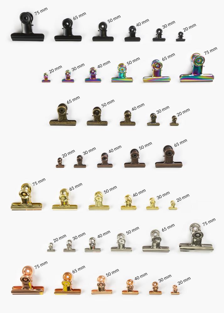 KAILA Plagát Clip Strieborná 40 mm - 4 ks