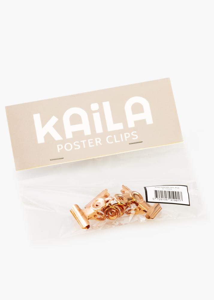KAILA Plagát Clip Rose Gold 20 mm - 4 ks