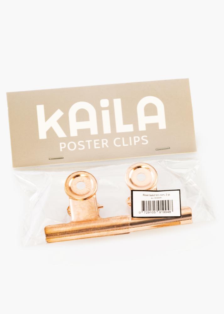 KAILA Plagát Clip Rose Gold 50 mm - 2 ks