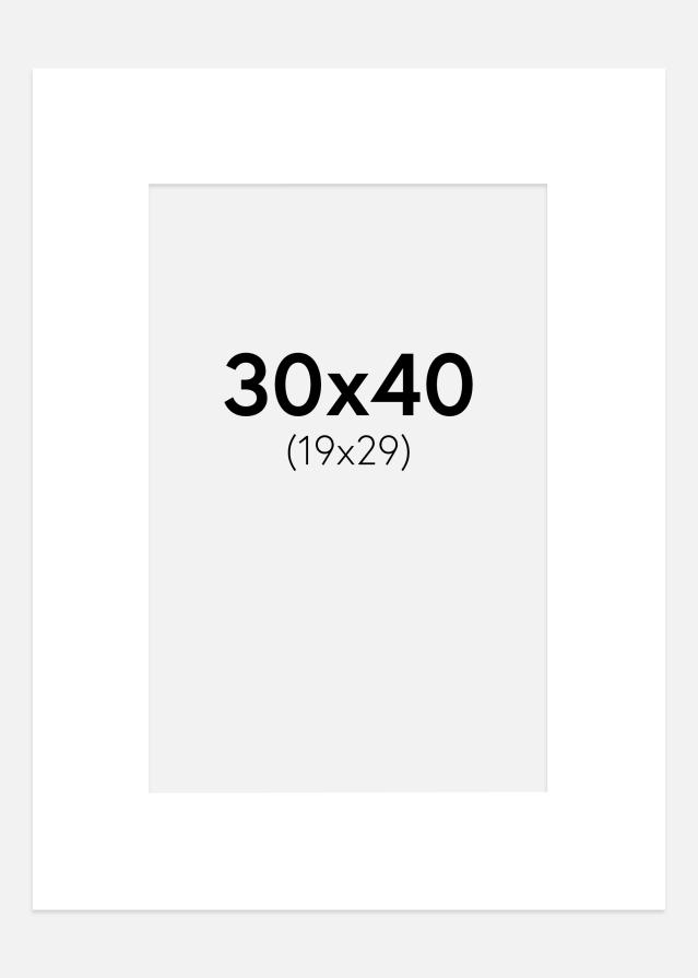 Pasparta Superbiela Biely stred 30x40 cm (19x29 cm)