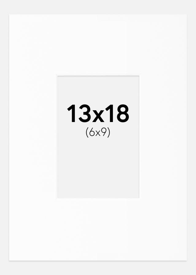 Pasparta Biela Štandardný Biely stred 13x18 cm (6x9)