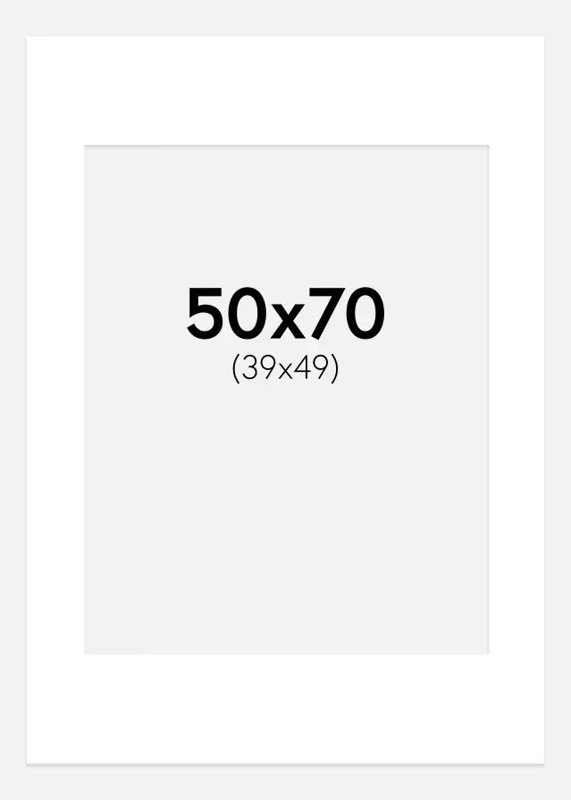 Pasparta Superbiela Biely stred 50x70 cm (39x49 cm)