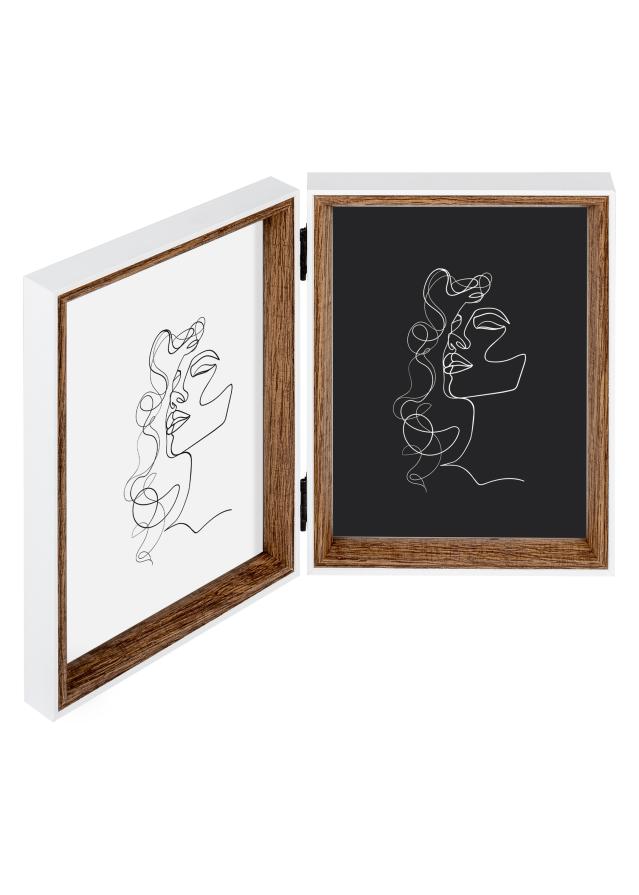Silhouette Otvárací rám Orech 13x18 cm – 2 obrázky