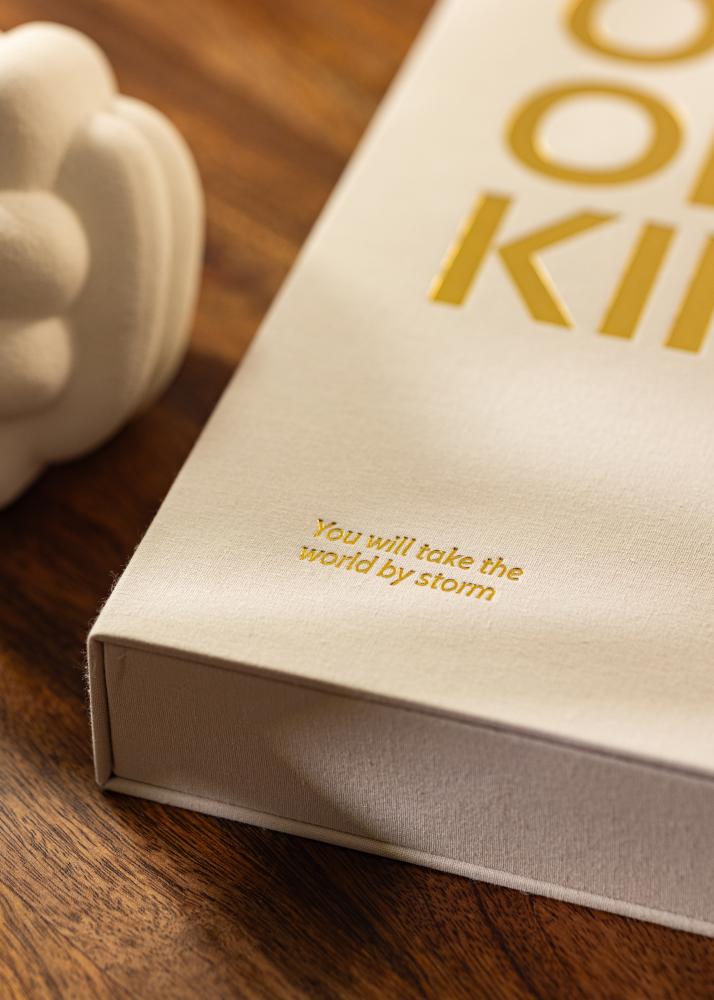 KAILA ONE OF A KIND Creme - Coffee Table Photo Album (60 Cierna Stránky)