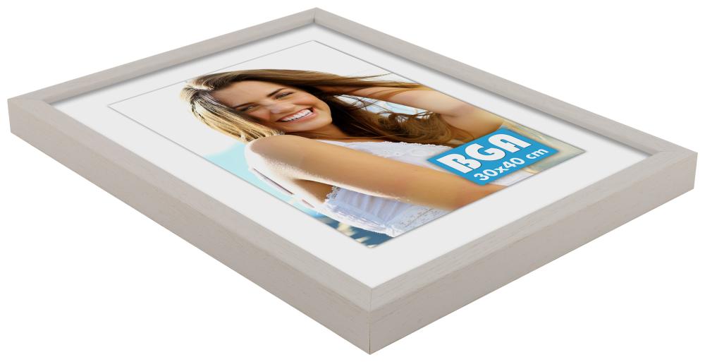 Rám Björkö - Svetlosivá škrabaná - Lubovolný rozmer