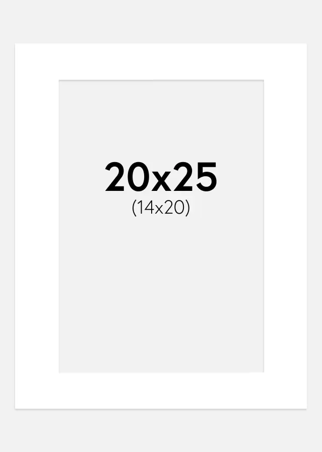 Pasparta Superbiela Biely stred 20x25 cm (14x20)