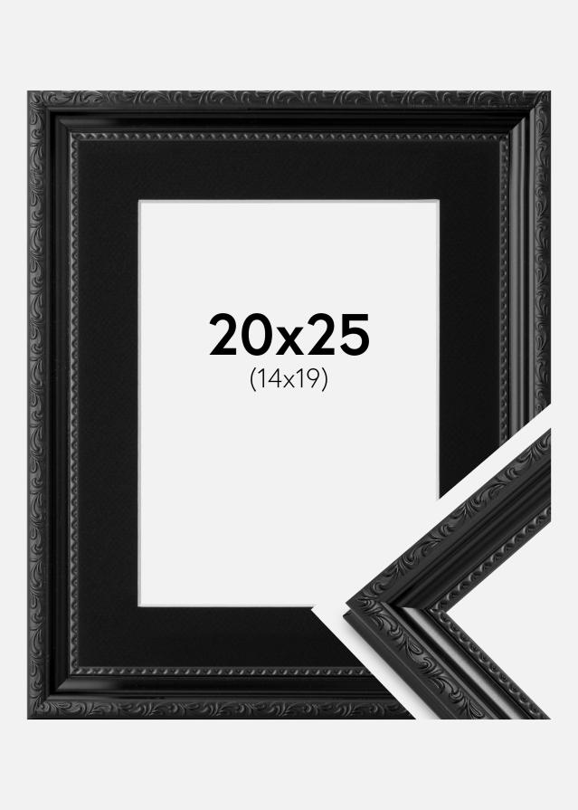 Rám Abisko Cierna 20x25 cm - Pasparta Cierna 15x20 cm