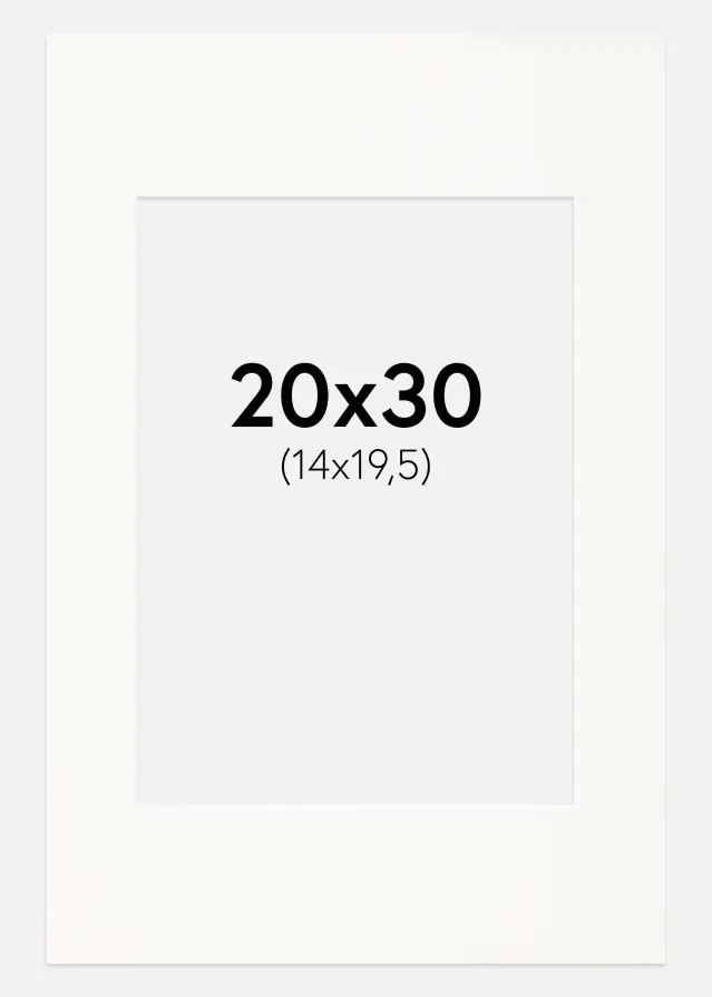 Pasparta Antique White Biely stred 20x30 cm (14x19,5)