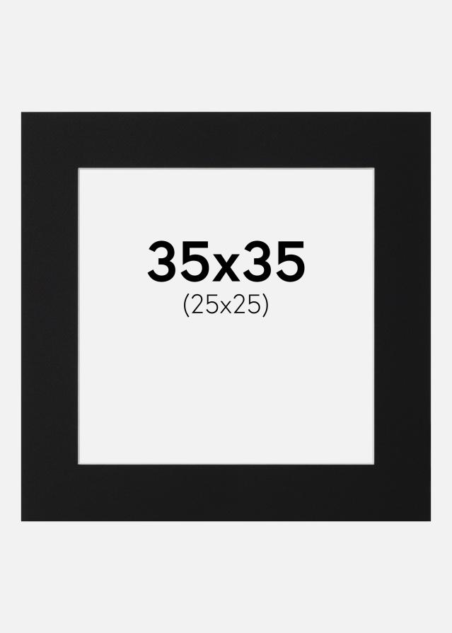 Pasparta Čierny Štandard (Biele Jadro) 35x35 cm (25x25)