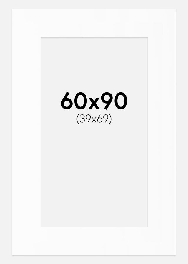 Pasparta Biela Štandardný Biely stred 60x90 cm (39x69)