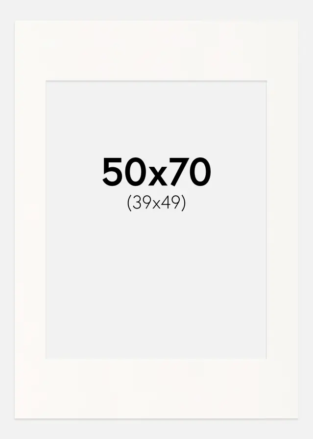 Pasparta Antique White Biely stred 50x70 cm (39x49)