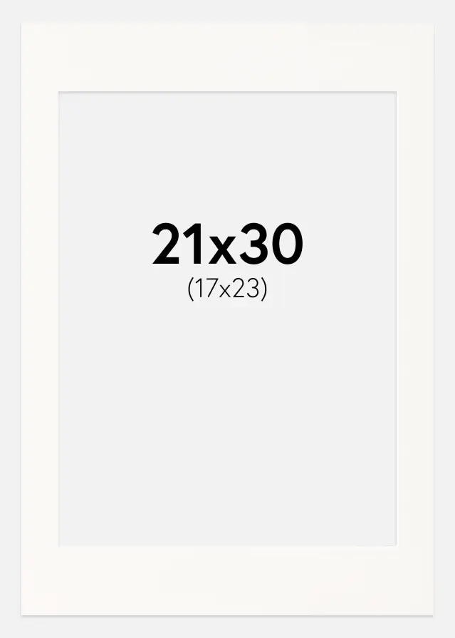 Pasparta Antique White Biely stred 21x30 cm (17x23)