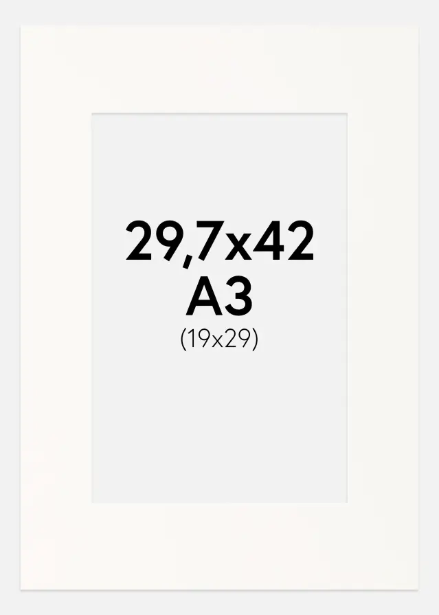 Pasparta Antique White Biely stred 29,7x42 cm (19x29)