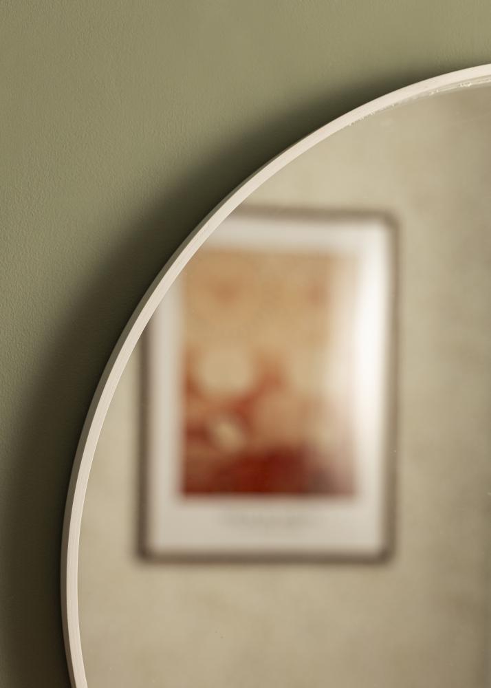 Zrkadlo Reflection Biela 70 cm Ø